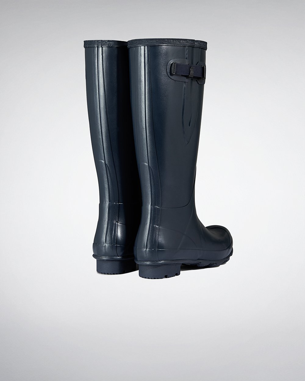 Mens Hunter Tall Rain Boots Navy - Norris Field Side Adjustable - 2369750-SX